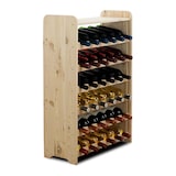 thumbnail of PROREGAL Weinregal PINOTWINE C | HxBxT 87,2x63,2x26,5cm | 36 Flaschen | Massives Kiefernholz | Natur unbehandelt | Flaschenregal Weinständer Holzregal