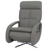 thumbnail of Relaxsessel HWC-L11, TV-Sessel Liegesessel, Liegefunktion drehbar, elektrisch verstellbar Voll-Leder ~ grau