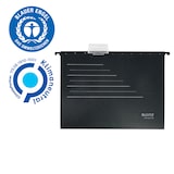 thumbnail of Leitz ALPHA Recycle Hängemappen 1921 DIN A4 V-Base 15 mm 250 g/m² Schwarz 100% Recycelter Karton 10 Stück