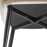 thumbnail of tectake Cadeira de jantar Sachel, aspecto veludo, estofada, 120 kg - Conjunto de 6 creme