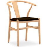 thumbnail of Silla Harald con estructura de fresno y cojín impermeable en color negro para hostelería. Mobiliario interior para bar, restaurante y cafetería.