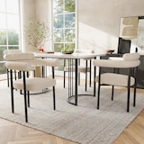 thumbnail of Esszimmerstuhl Polsterstuhl Beige 85x70x62 cm ergonomische Rückenlehne breiter Sitz Samtoptik Stuhl mit stabilem Eisenrohrgestell