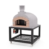thumbnail of MF - Holzbackofen für den Außenbereich Modell OLYMPUS MONS (Weiß - 130 x 130 x 161 cm) – Isoliert mit Kork und 3 Keramikmatten