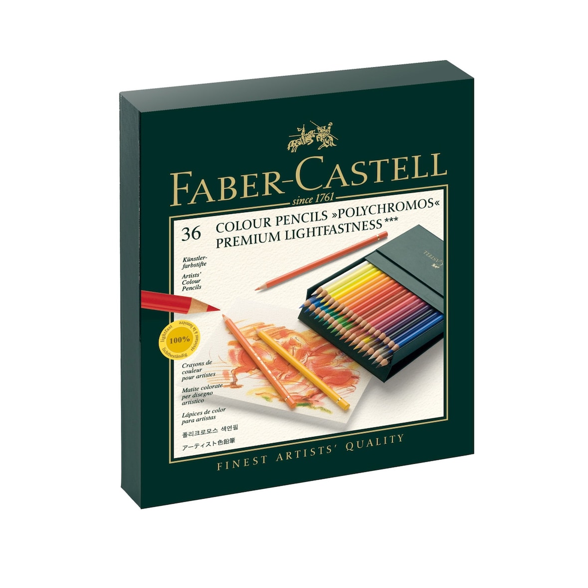 Faber Castell Farbstift Polychromos 3,8mm 36er Atelierbox