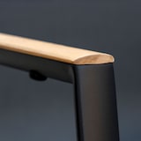 thumbnail of METRO PROFESSIONAL Silla de exterior con reposabrazos en madera, aluminio/tejido sintético, negro