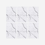 thumbnail of Panel decorativo efecto mármol gres porcelánico set de 6 piezas 4,3 m2 revestimiento de pared PVC en UV 120x60 Mármol Blanco