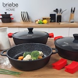 thumbnail of Briebe Black Titanium Cacerola Baja Cocina Inducción Antiadherente Titanio, Cazuela 30cm, Aluminio Fundido sin PFOA, Negro