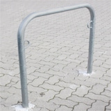thumbnail of Fahrradanlehnbügel 115 x 99 cm Stahl feuerverzinkt Ø 49 mm grau Einbetonieren Fahrradständer Parker Typ U