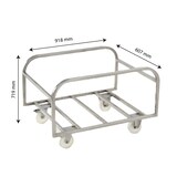 thumbnail of GILAC Chariot pour bac grand volume - inox - 310 L - Gris G111395