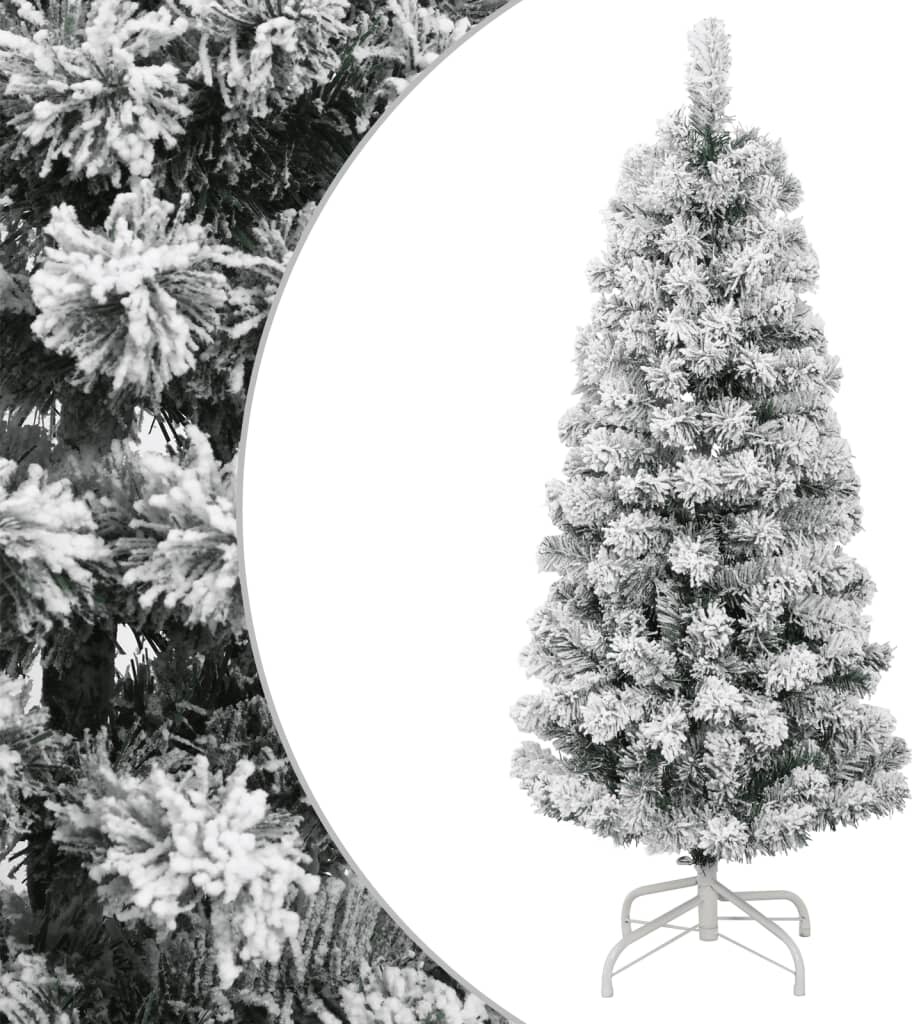vidaXL Künstlicher Weihnachtsbaum Klappbar Beschneit 150 cm