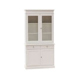 thumbnail of shopinnovativo -Cristalliera 4 ante 2 cassetti arte povera in legno massello e mdf con rifinitura in bianco 105 x 42 x 205 H
