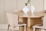 thumbnail of Strada Essgruppe Ausziehtisch Ø120cm, 170cm und 4 Stühle whitewash, beige.
