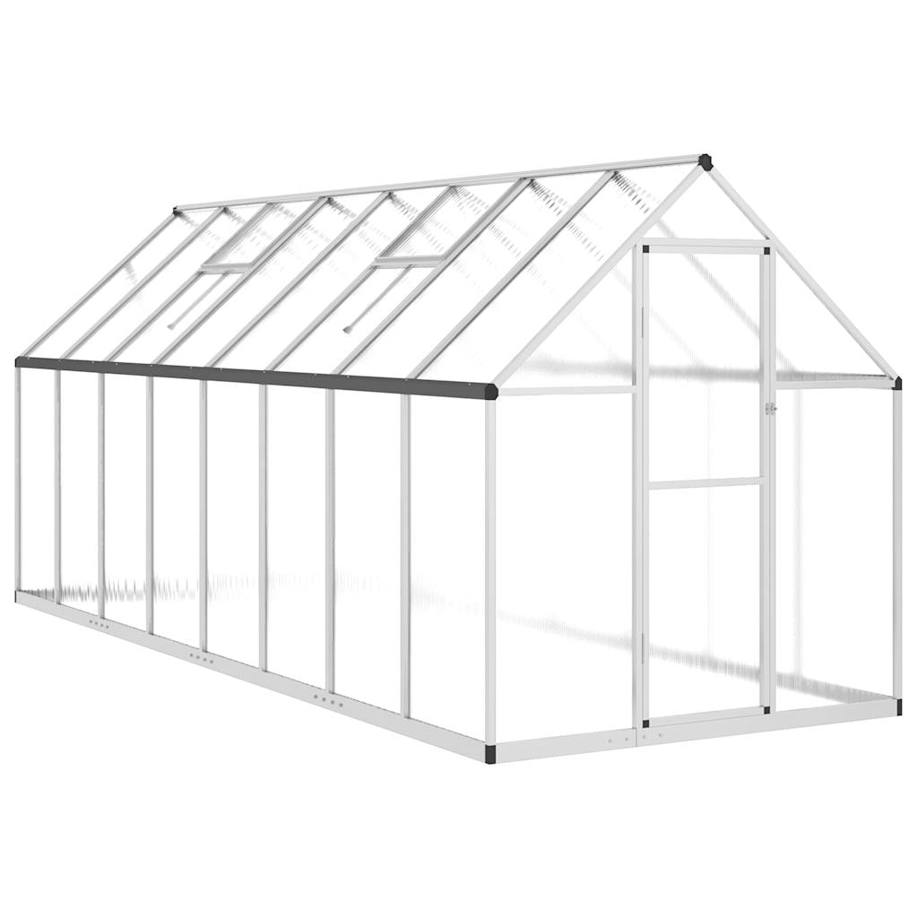 Helloshop26 - Tenda da serra per piante fiori e ortaggi con telaio di base argentato 445 x 169 x 195 cm alluminio argento 02_0044525