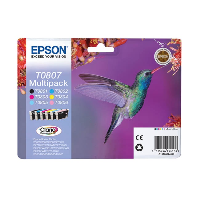 EPSON Multipack 6 couleurs (T0807) C13T08074011