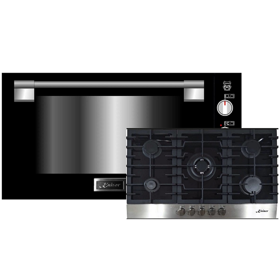 Kaiser EG 9371 Einbau Gasbackofen 90cm + KCG 9386 Gaskochfeld 86 cm