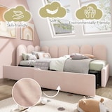 thumbnail of Polsterbett 90x190 cm mit Stauraum und Schubladen – funktionales Design für Jugend und Erwachsene in Rosa
