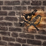 thumbnail of LED Solar Wanddeko Vögel auf Ast 36x23cm Metall Dekoleuchte Garten Balkon Terasse Gartendeko Wandlicht Außendeko Wandleuchte Schwarz Warmweiß