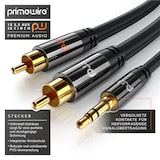thumbnail of Primewire Cinch zu 3,5-mm-Klinke Audio-Kabel, Stereo HiFi Audio-Adapter mehrfach geschirmt, RCA zu AUX - 1,5m