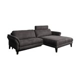 thumbnail of KAWOLA Sofa MALTA Ecksofa Stoff anthrazit mit Kopfstütze Recamiere rechts