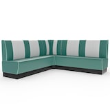 thumbnail of Americano Retro Eckbank | 164x164 cm | Dinerbank Set Türkis & Weiß | Gastro Sitzbank mit Ecke