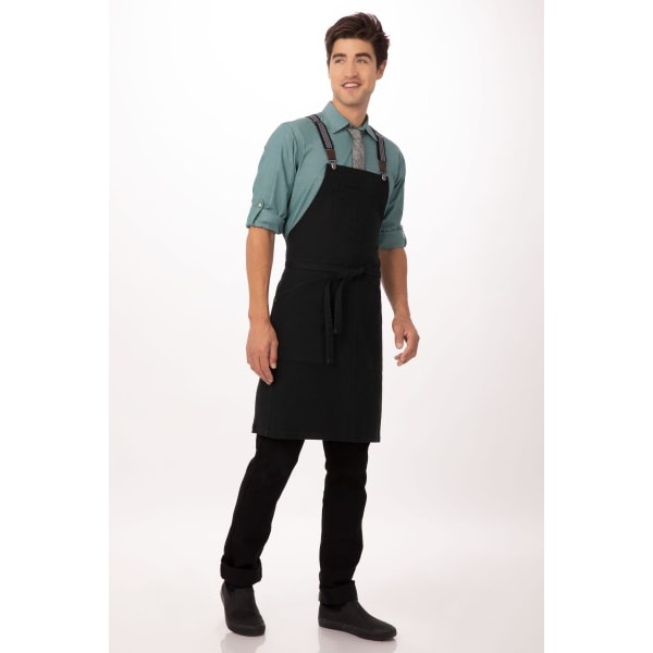 Chef Works® BERKELEY Latzschürze inkl. Träger, Samtschwarz