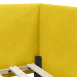 thumbnail of vidaXL Hoekbedframe met hoofdeinde Geel 90 x 190 cm Fluweel