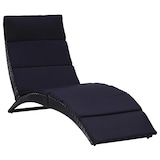thumbnail of vidaXL Sonnenliege mit Auflage Poly Rattan Schwarz