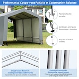 thumbnail of Helloshop26 - Abri garage pour voiture 290 x 490 cm tente de stockage en acier abri de voiture toutes saisons pour suv bateau 20_0007631