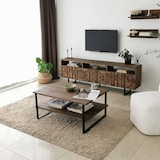thumbnail of Dmora Fernsehschrank Dpatrici, Ständer für Wohnzimmerfernseher, Niedriges Wohnzimmer-Sideboard, TV-Ständerbasis, 170x30h40 cm, Nussbaum