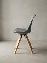thumbnail of 2er Set Esszimmerstühle `Lund`: Skandinavisches Design, Komfortables Sitzen. Grau, Material: Kunstleder, 49x52x87 cm | Kadima Design