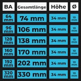 thumbnail of 20er Set Möbelgriffe Schrankgriffe aus Echt Edelstahl Bügelgriff Griffe Möbel für Schränke 128mm