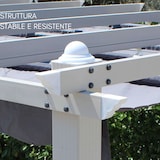 thumbnail of Pergola Gazebo 3x4 da Giardino Telo Poliestere 180 g/mq Scorrevole, Struttura in Acciaio e Metallo, 300x400 Esterno Bar Ristoranti - Grigio/Tortora