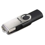 thumbnail of Clé usb ''rotate'', usb 2.0, 8 gb, 10 mb/s, noir/argent hama 00181059