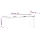 thumbnail of vidaXL 9-tlg. Garten-Essgruppe Massivholz Teak
