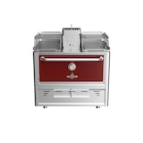 thumbnail of Horno de carbón de sobremesa, dimensiones 785x577x1095, puerta roja