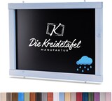 thumbnail of Wetterfeste Outdoor Kreidetafel mit Holzrahmen / Glockenblumenblau 120x55cm