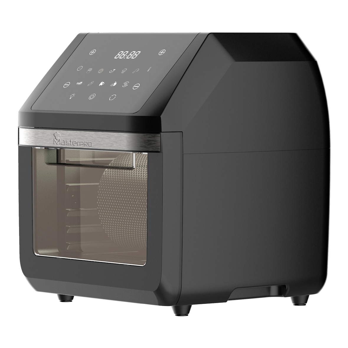 Freidora Horno Sin Aceite de 11 L y 1800 W Pantalla LED Táctil Cesta Antiadherente Freidora de Aire 80-200ºC MasterPRO Rocket 1100