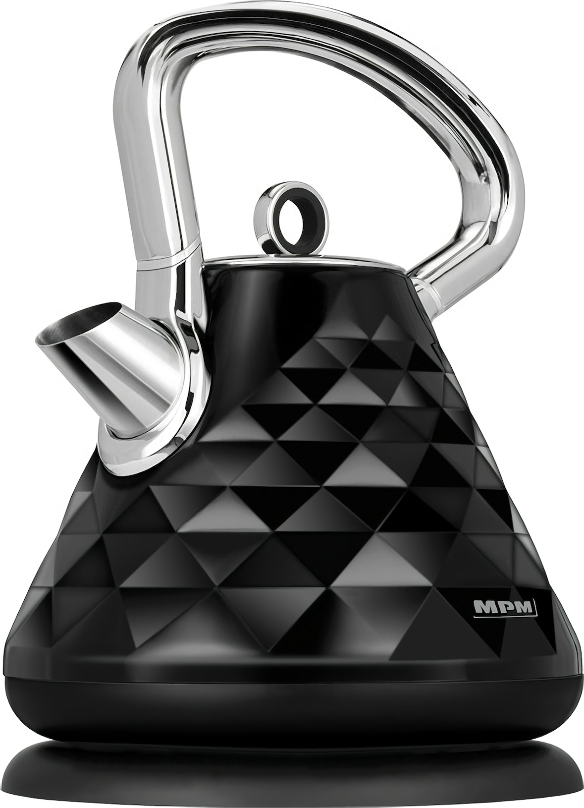 MPM MCZ-98 Hervidor Agua Eléctrico, 1,7L, Acero Inox., Resistencia Oculta, Inalámbrico, Apagado Automático, Diseño, Negro, 3000W