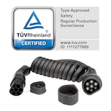 thumbnail of ROLINE E-Auto Spiral-Ladekabel Typ2, 1-phasig, 250VAC (1P+N+E), 32 A, 7,4 kW, max. 2m