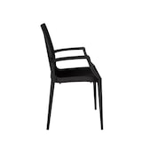 thumbnail of Poltrona Rattan Bistrot  antracite , prodotta con materiale riciclato Greenpol,  impilabile. Marchio Grandsoleil.  57x53x87