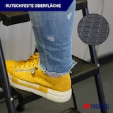 thumbnail of PROREGAL Profi-Trittleiter klappbar mit Handbügel und Werkzeugablage 5 Stufen 182x52x104cm Traglast 150kg Stahl Schwarz Klappleiter Haushaltsleiter