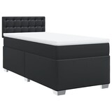 thumbnail of vidaXL Boxspringbett mit Matratze Schwarz 90x190 cm Kunstleder