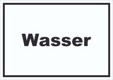thumbnail of Wasser Schild mit Text Anschluss waagerecht A6 (105x148mm)