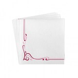 thumbnail of MANK Serviette Airlaid Colour Line in Bordeaux, 40 x 40 cm, 50 Stück - Randbordüre Ornamente