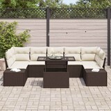 thumbnail of vidaXL Garten-Sofa-Set mit Kissen 8 pcs Braun und Creme