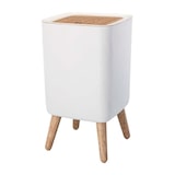 thumbnail of Poubelle Sur Pied De Salle De Bain Push - Malmo Square - Kitchen Move - 10l - Bois Design