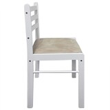 thumbnail of Sillas de comedor 4 uds madera maciza caucho terciopelo blanco