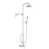 thumbnail of Set colonna doccia telescopica cromo con soffione e doccetta in abs