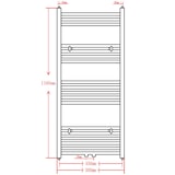 thumbnail of Handtuchheizkörper Warmwasser Gebogen Schwarz 500x1160 mm