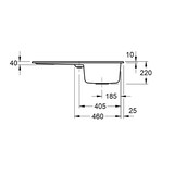thumbnail of Villeroy&Boch Spülbecken, Küchenspüle Flavia 50 Graphite 900x510mm, Unterschrankbreite 50cm